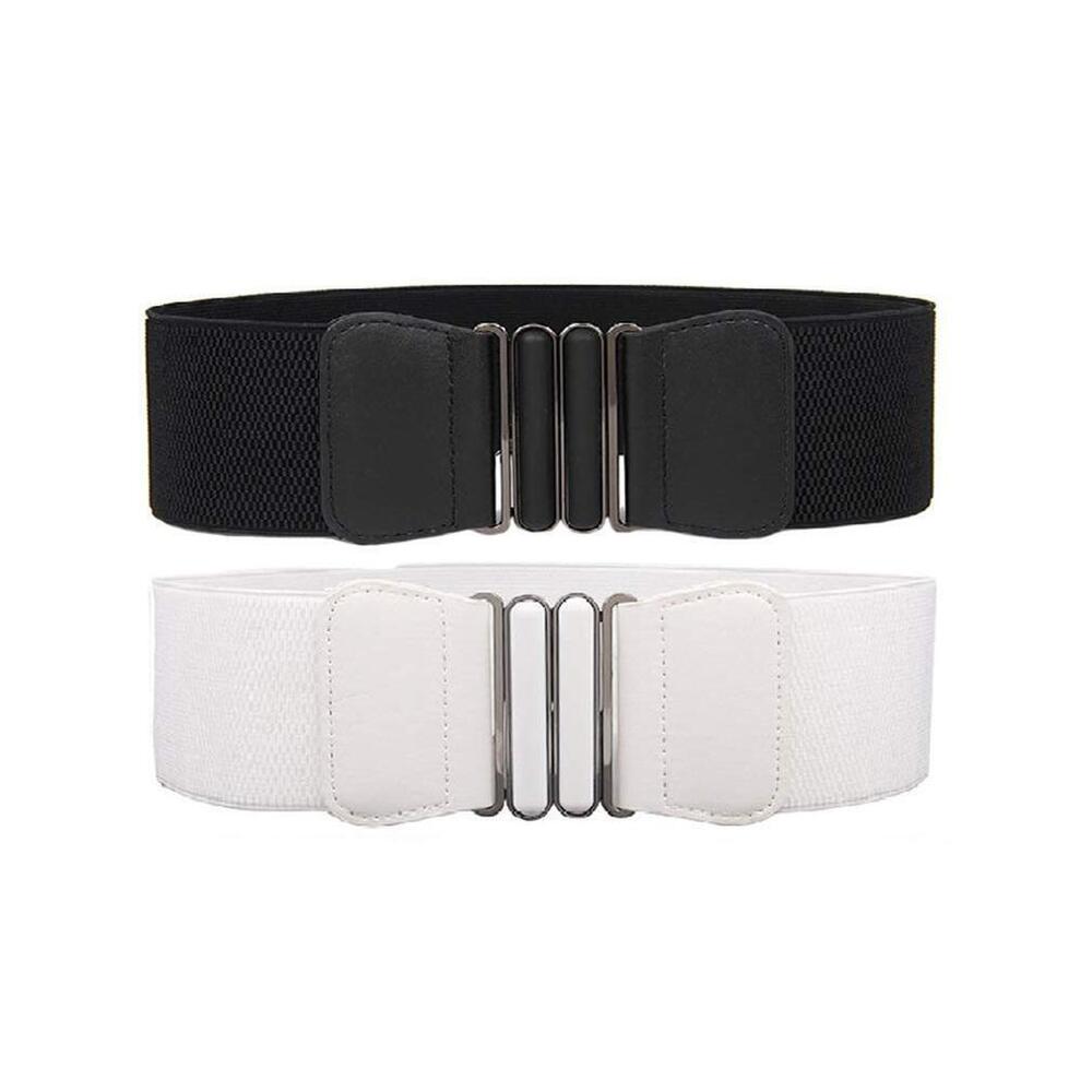 9577 3 Pack Women's Elastic Wide Stretchy Waist Cinch Belt Waistband